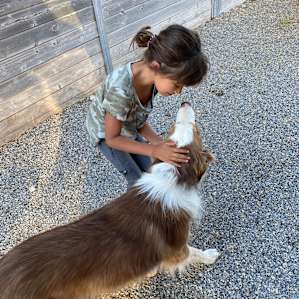 Their super friendly dog Sammy