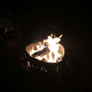 fire pit -- they provide firewood for $12 (it was enough wood for two campfires)