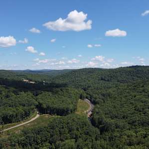 View from 300 ft above the tent. Beautiful area!
