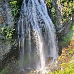 great hike by waterfall