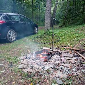 The fire pit and grill! Absolutely lovely.
