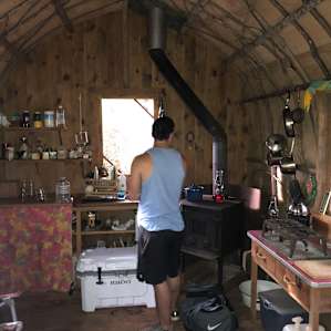 Handmade Hut in the Woods