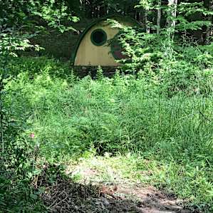 The hobbit house from the breakfast table.