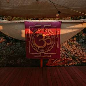 yoga platform at sunrise