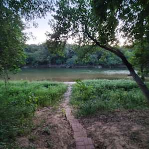 Path down to the river. To the right is a handy little spot to clean your catch.