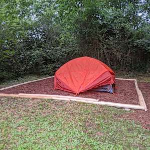 Newly added tent pad!