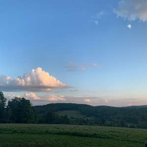 Dusk at the top of the meadow
