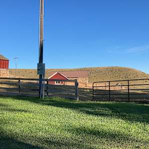 View from parking area towards pasture.