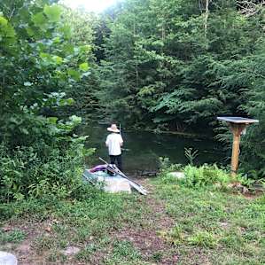 Small paddle boat for the pond