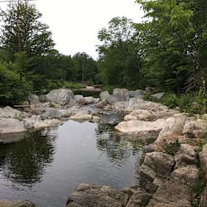 The swim hole just up river from site 2.