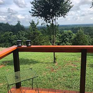 Yes from the cabin with the solar lights provided by the host.