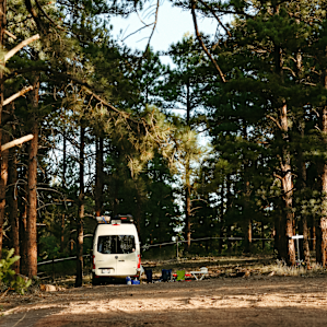 the campsite - large enough for a van or car