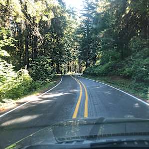 Road just before arrival, beautiful area