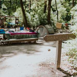 Shake city camp - the closest campsite to the river.