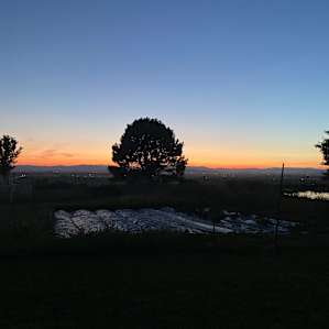 Sunset from our sitting porch