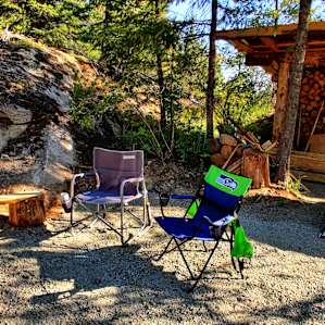 Campsite accomodations, new site prepared for us.
