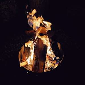 The fire we built. Bianca sells bundles of wood for $10 and it was perfectly dry, our fire lasted for at least two hours.