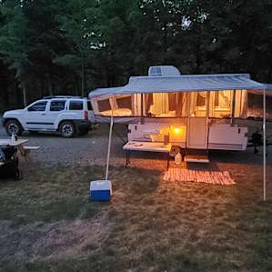Nice large level gravel pad