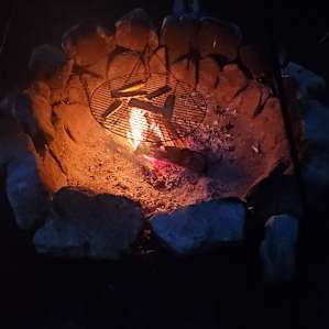 Lovely big firepit.