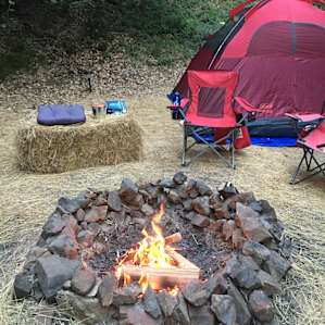 Our campsite setup