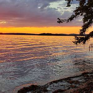 We were treated to a great sunset!