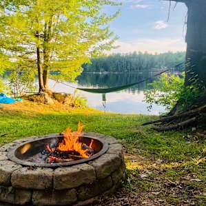 Wooded Tent Camping on Lake