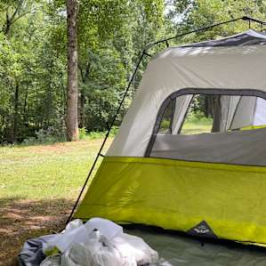 Setting up camp