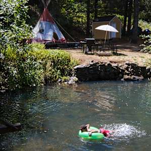 Tent Camping Creek View