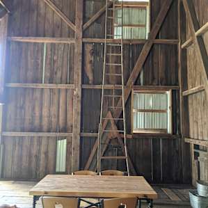 Inside the milk barn