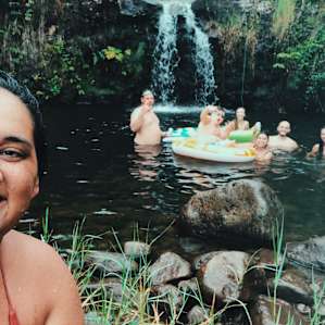 The waterfall is why we booked this spot and it did not disappoint.