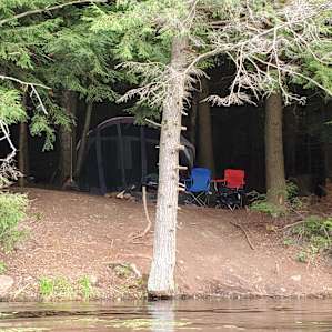 Looking into our camp from the lake