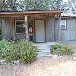 the front of the hideout, sit in the morning on porch ,drinking coffee and watching the deer and other wildlife.