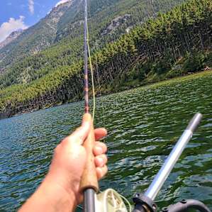Fly fishing on West Rosebud Lake