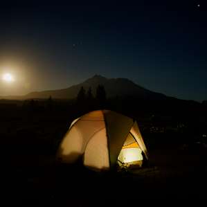 Moonrise over Mt Shasta