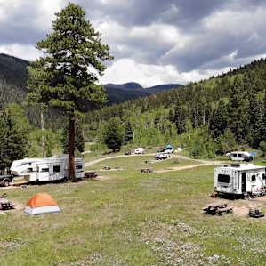 Upper loop of Jacks creek campground. All sites are first-come only.