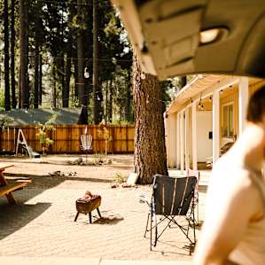 View of the common space from the camper van