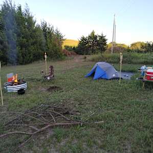 This is a picture of site #2. There was plenty of space for my gear and the site is very private and surrounded on three sides by trees.