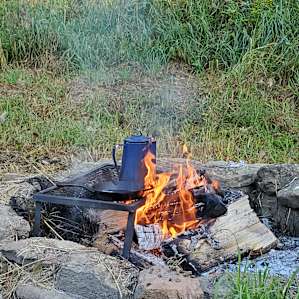 Best meals EVER!!! Over the campfire...