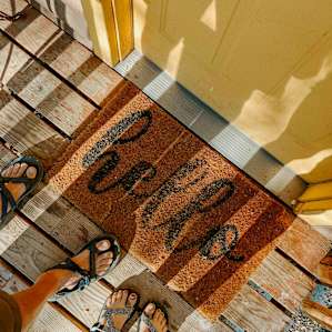 welcome mat.