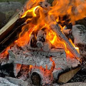 The fire pit was perfect and Eric supposed the firewood.