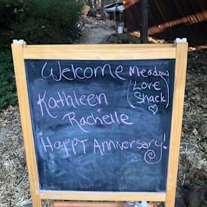 The sign that greeted us.