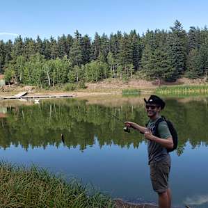 Fishing from stocked poind