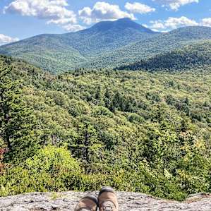 Great hike right from the yurt with an awesome view of Camel's Hump!