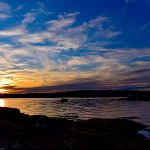 Sunset overlooking the bay.