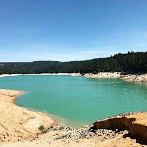 Nearby Bullards Bar Lake end of August. The water was still nice to swim in even though the lake was low.