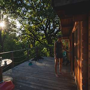 view off the porch of cabin 2