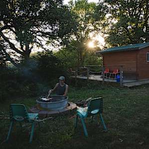 view of the back of cabin 2