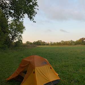 Nice flat spot with a view at site 3!