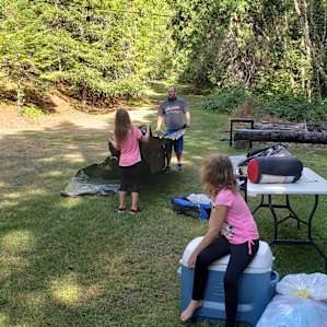 Setting up camp