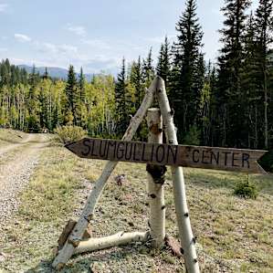 Follow the arrow to camping paradise.